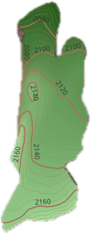 Site map of the Second María (62 ha)